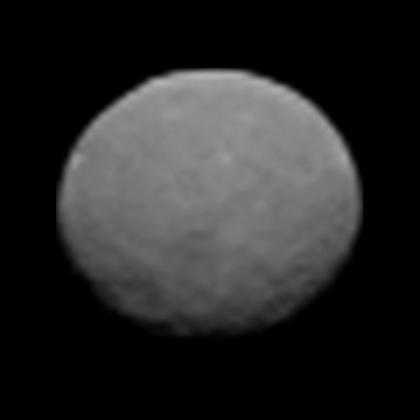 A glimpse of dwarf planet Ceres taken from a distance of 237000 kilometers. The images were obtained by Dawn’s Framing Cameras on 25 January 2015.